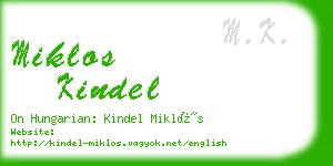 miklos kindel business card